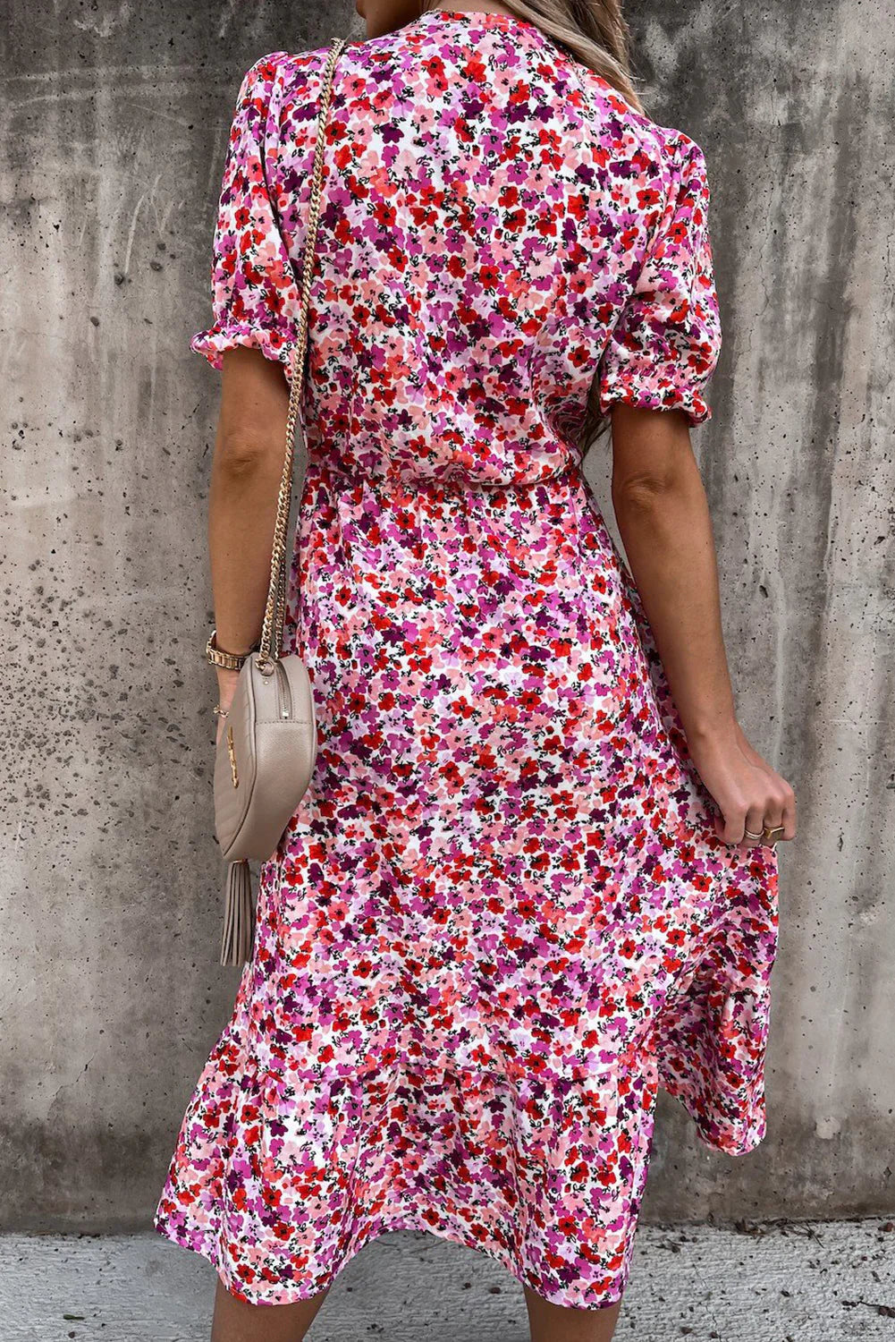 Maxiklänning Rosea Floral med V-ringning
