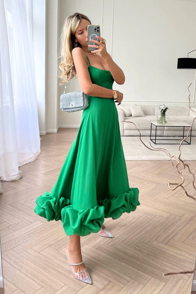 Rosé Elegant Svävande Klänning