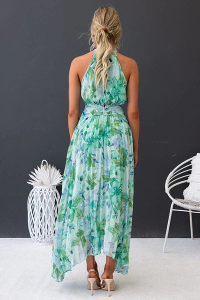 Rosea Elegant Garden Breeze maxikjol med halterneck